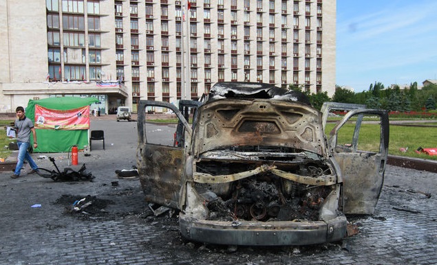 Новость - События - Что пострадало после взрыва автомобиля под ДонОГА