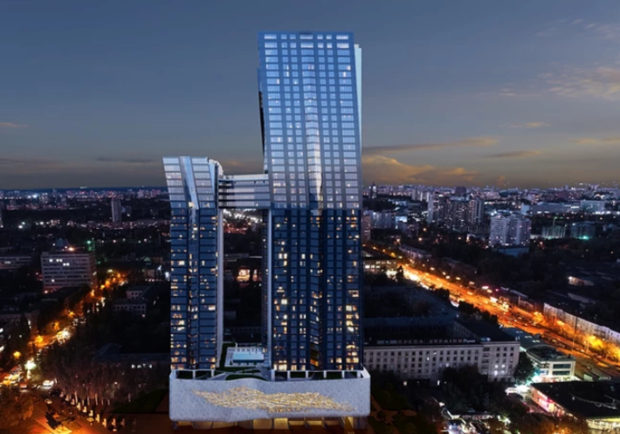 Авторы "дома с антресолями" планируют построить небоскреб в сквере на Шулявке. Фото: 50avenuekiev.com