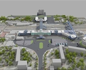 Так будет выглядеть новый вокзальный комплекс Донецка после реконструкции. Фото пресс-службы Донецкой ЖД