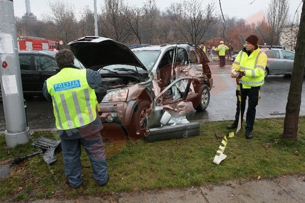 Машина, в которой находился Луческу. Фото: prosport.ro