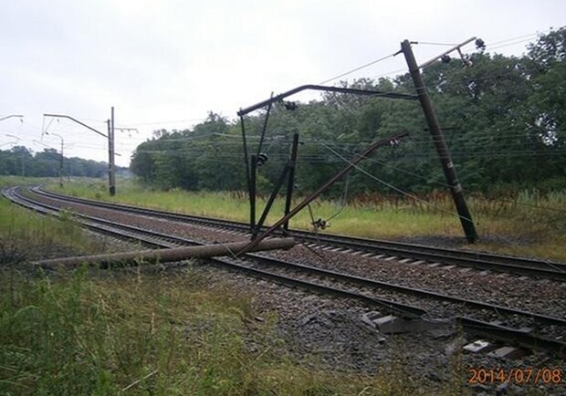 На Донбассе - снова взрыв на железной дороге. Фото: twitter.com/ostro_v
