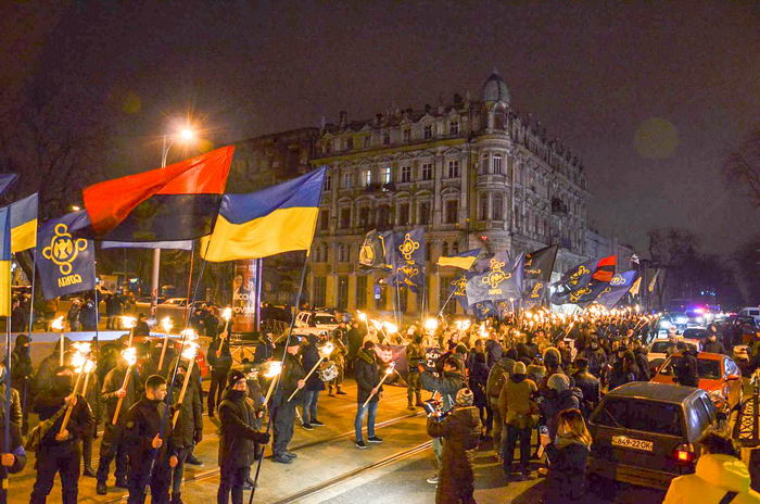 Новость - События - Масштабное факельное шествие националистов в Одессе: смотри, как это было
